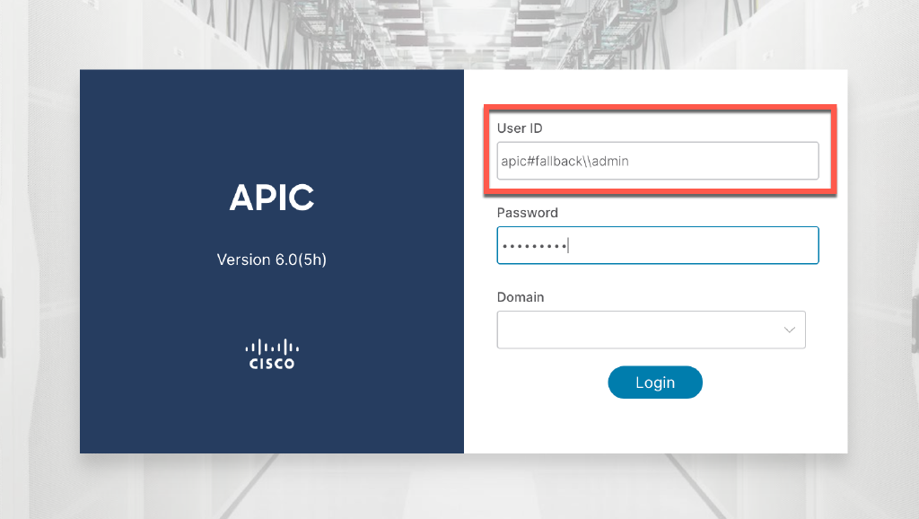 ACI - Fallback Login Domain