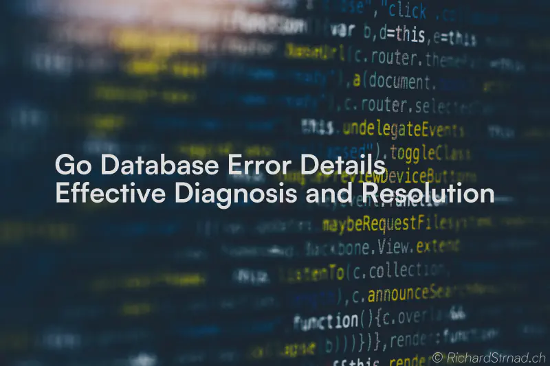 Featured image of post Go Database Error Details: Effective Diagnosis and Resolution