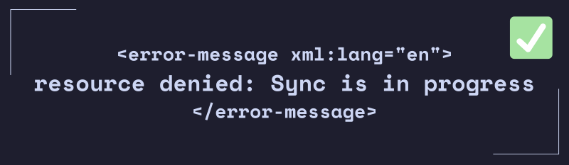 Featured image of post Netconf: Fix 'resource denied: Sync is in progress'