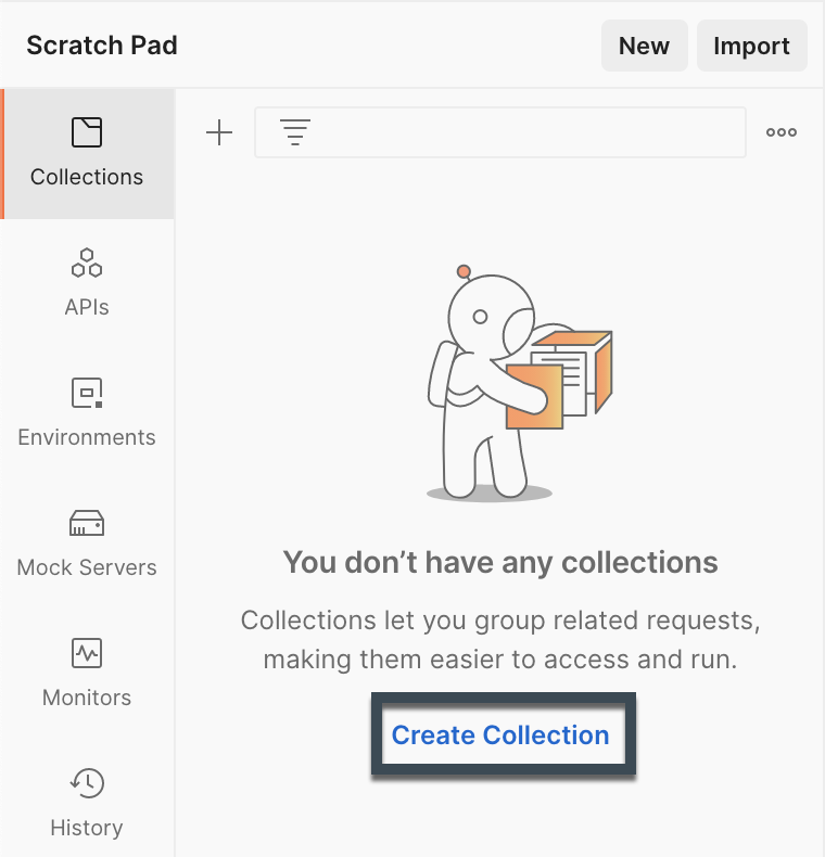Create a new collection in Postman for ACI